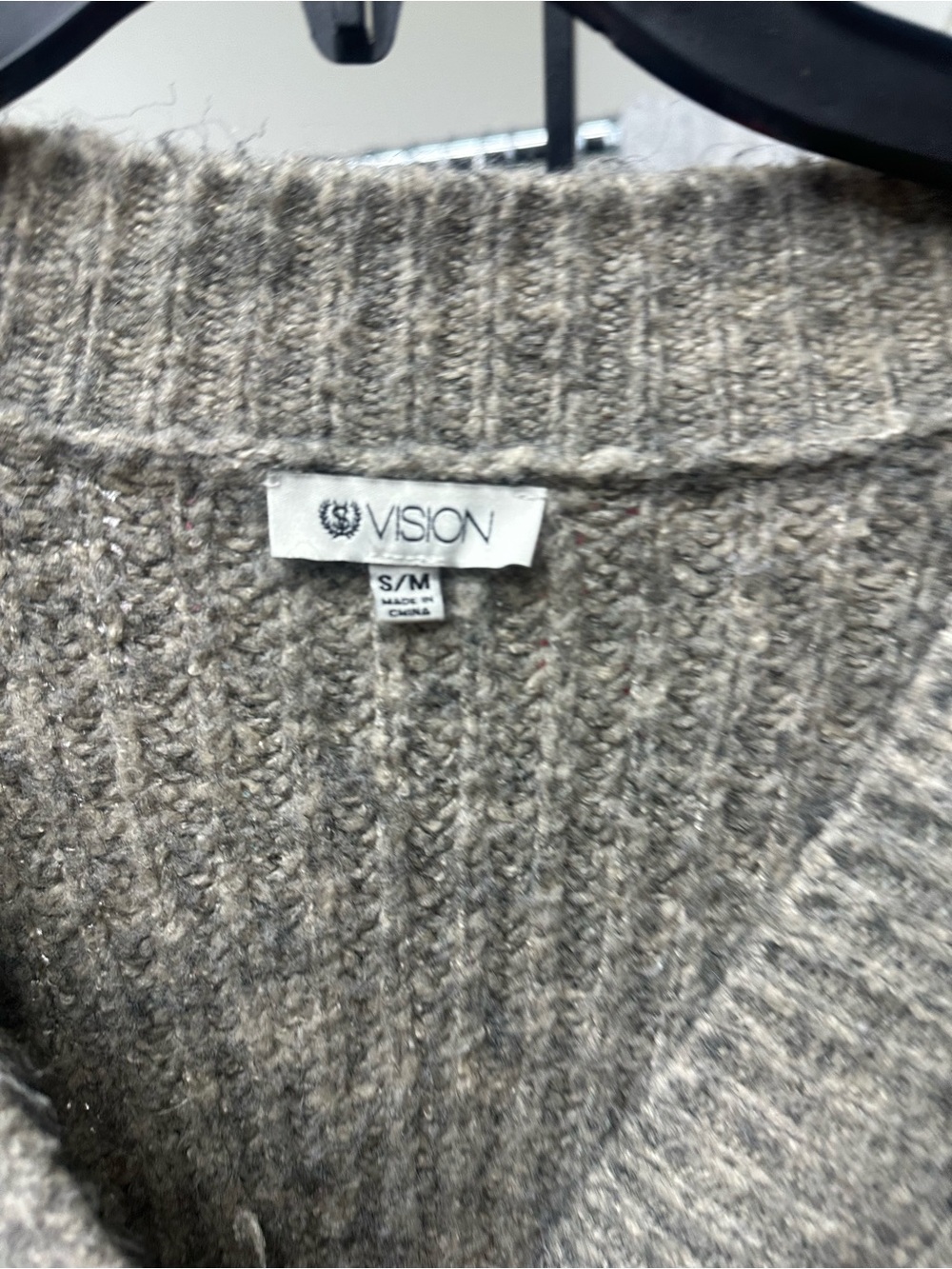 Vision Chunky Ribbed V-Neck Button Cardigan - Picture 4 of 6